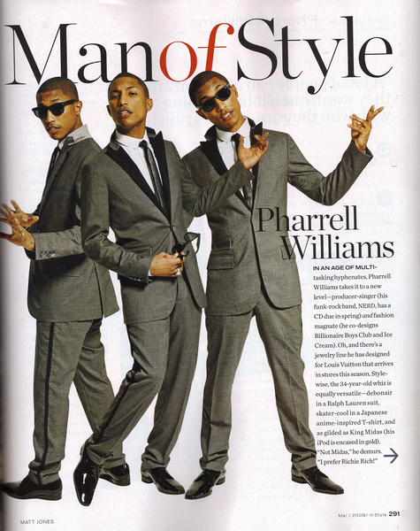 pharrell williams clothing. Pharrell#39;s In Style Interview