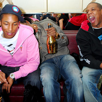 Pharrell Williams, Nigo and Jay-Z during Louis Vuitton and