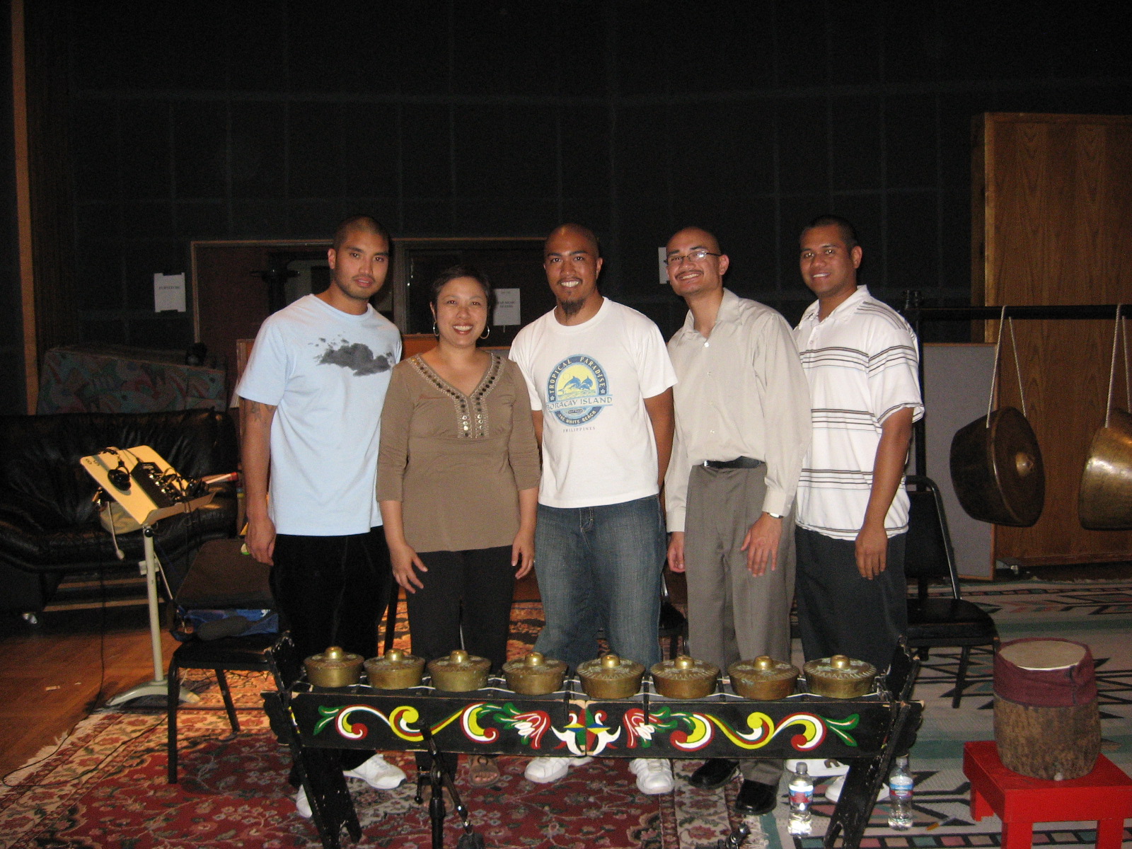 Members Of PKE pose with Chad Hugo (2007)