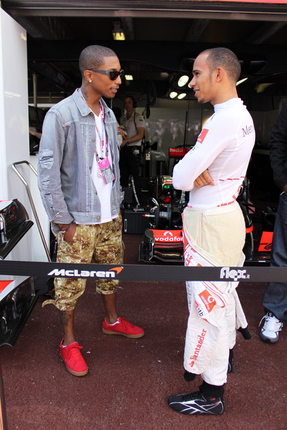 Pharrell Williams & Lewis Hamilton 2