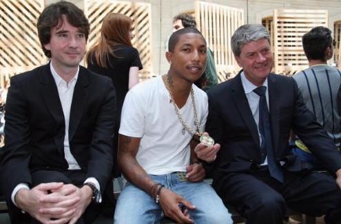 Antoine Arnault, Pharrell Williams & Yves Carcelle Louis Vuitton Men's RTW Spring
